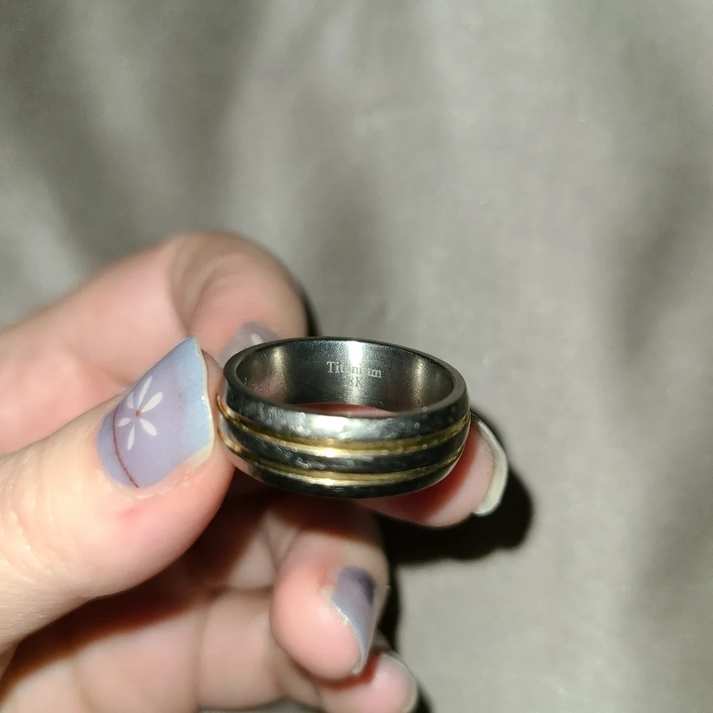 Comfort band titanium ring size 7.5